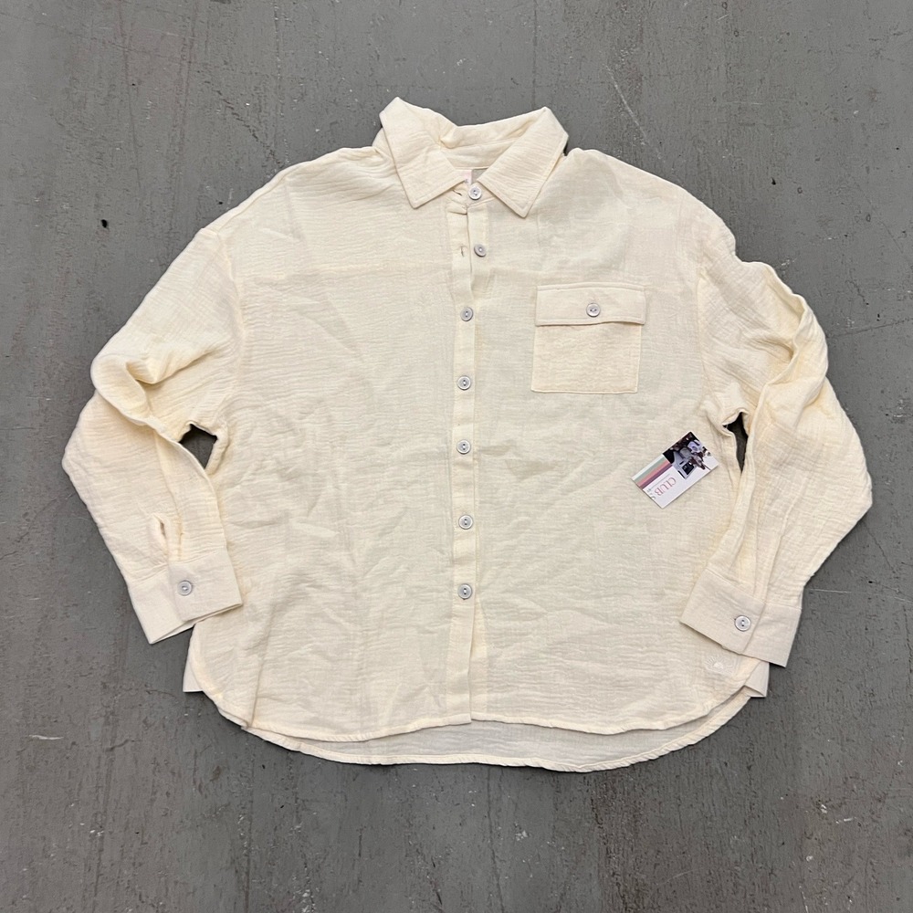 Club Social by Jadelynn Brooke Green Button Up Long Sleeve Shirt Size Medium